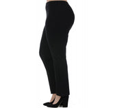InstantFigure Curvy Plus Size Straight Leg Pant With Slit 16801MC